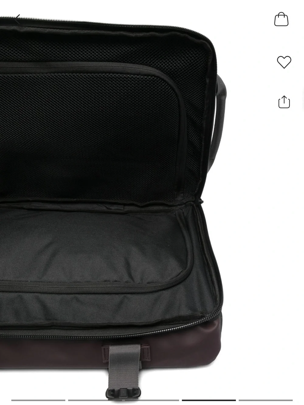 Rains Texel Cabin Bag in Dark Brown with Grey Straps
